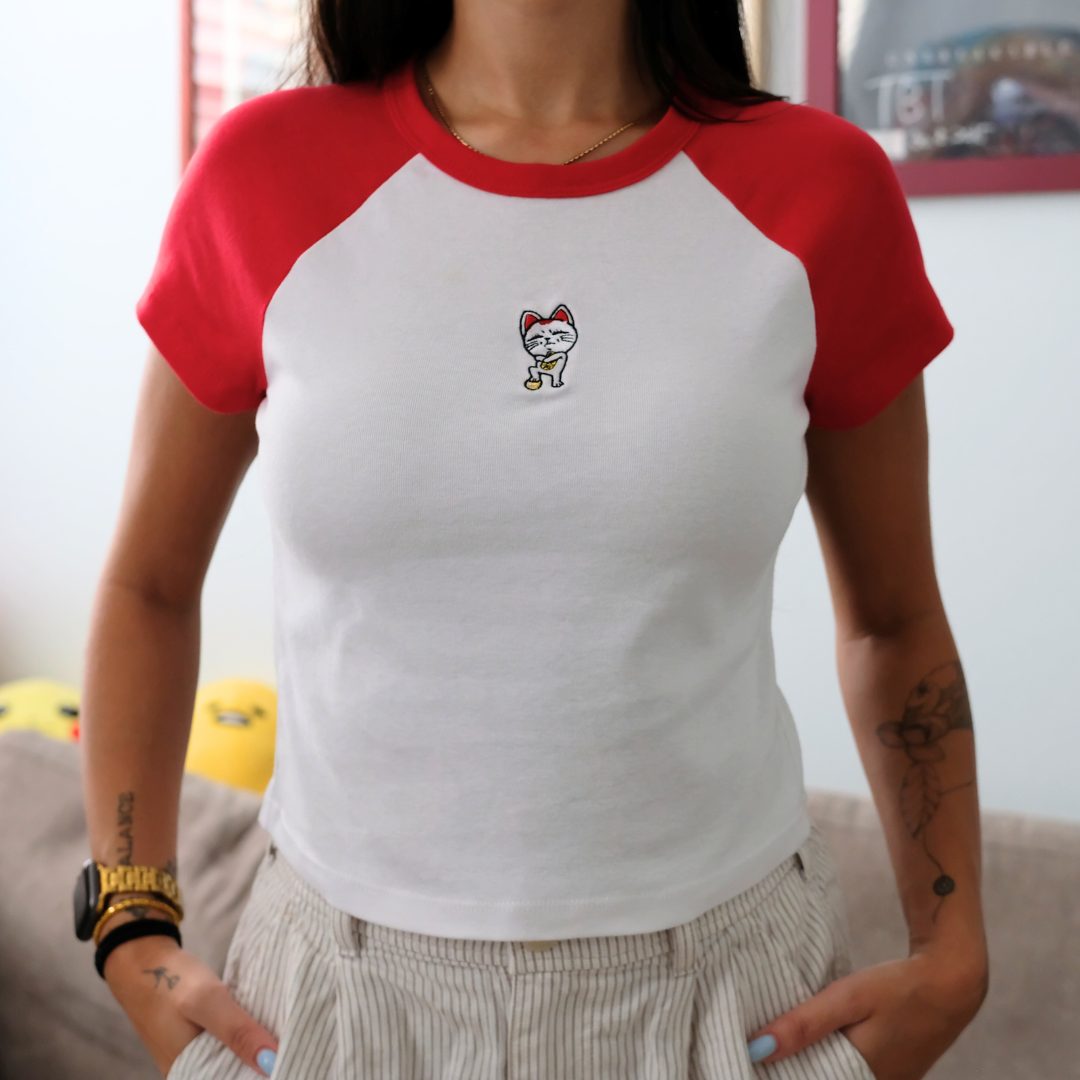 Embroidered Turbo Granny Crop Top