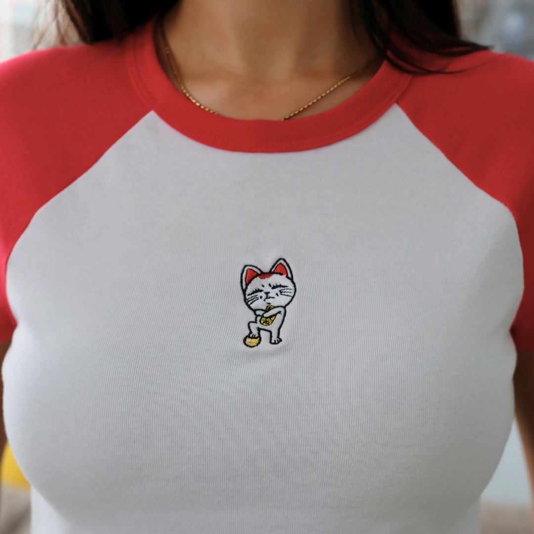 Embroidered Turbo Granny Crop Top