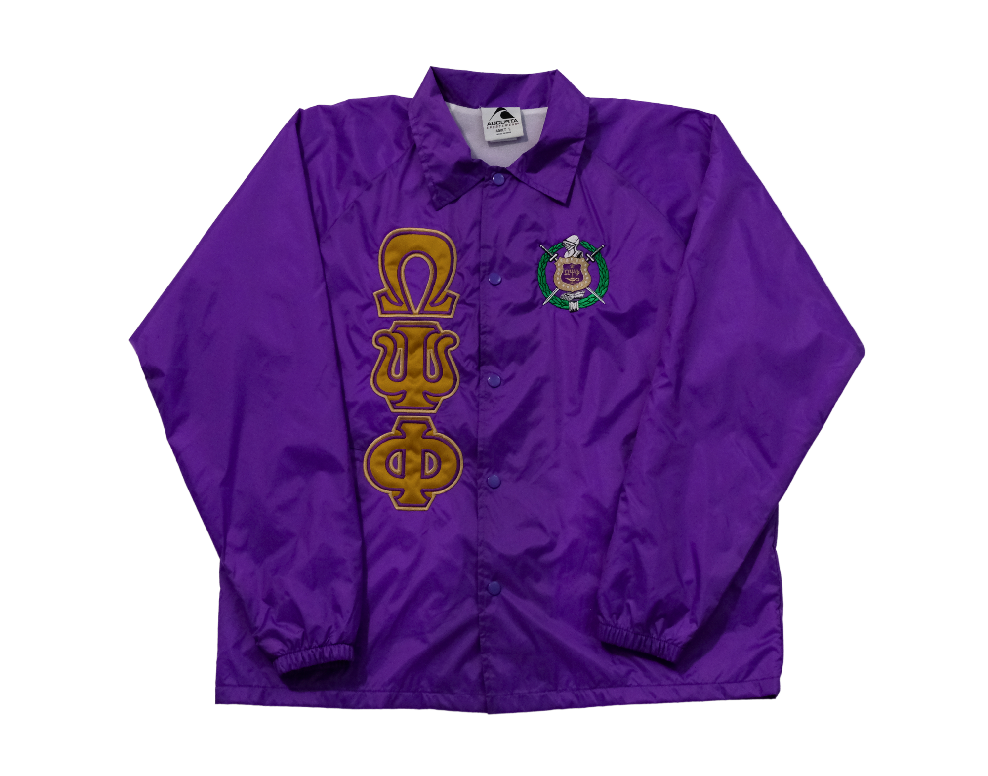 Omega Psi Phi - Purple Line Jacket w/ SATIN Letters