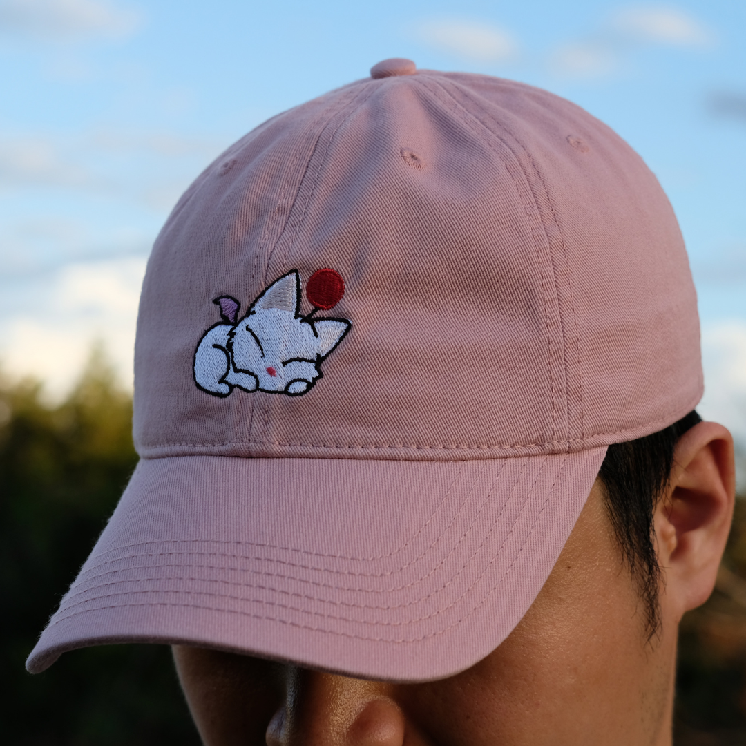 Embroidered Moogle Snoozing Hat